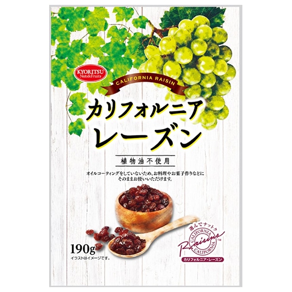 共立食品 カリフォルニアレーズン 植物油不使用 190g×6袋入×(2ケース)
