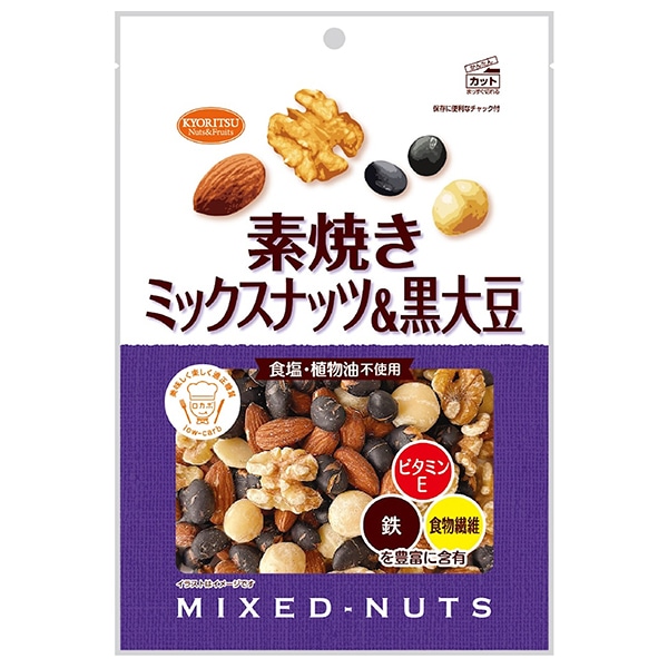 共立食品 素焼き ミックスナッツ&黒大豆 180g×12袋入×(2ケース)