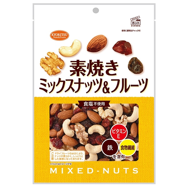 共立食品 素焼き ミックスナッツ&フルーツ 徳用 180g×12袋入×(2ケース)