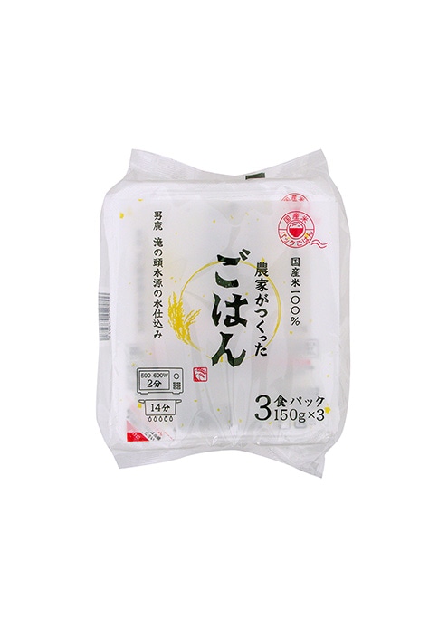 大潟村あきたこまち生産協会 国産米 農家がつくったごはん (150g×3P)×8個入×(2ケース)