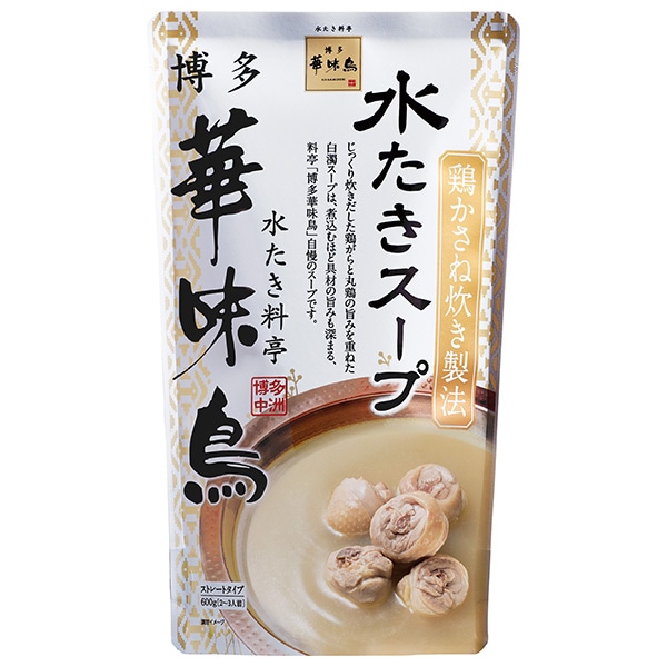 トリゼンフーズ 博多華味鳥 水たきスープ 600g×12袋入