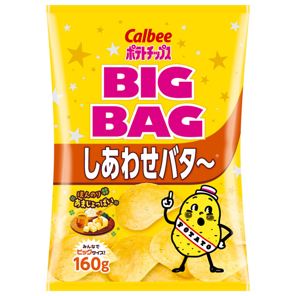 カルビー BIG BAG ポテトチップス しあわせバタ~ 160g×12袋入