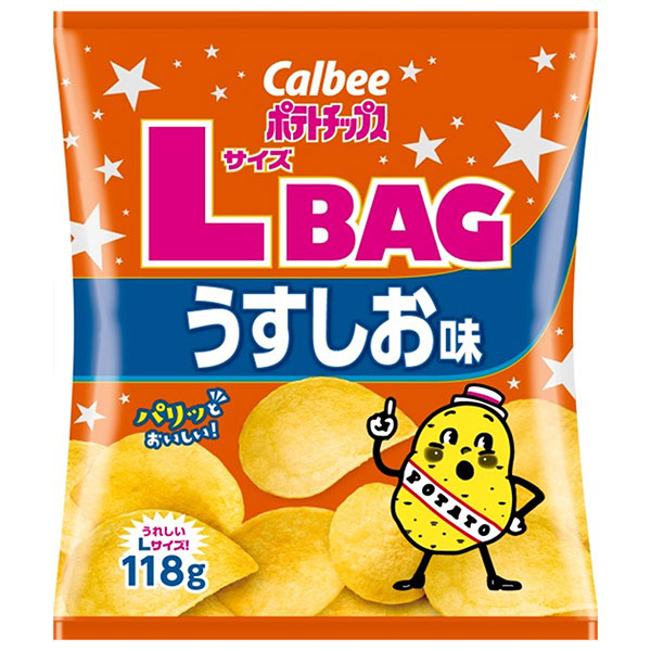 カルビー ポテトチップス LサイズBAG うすしお味 118g×12袋入