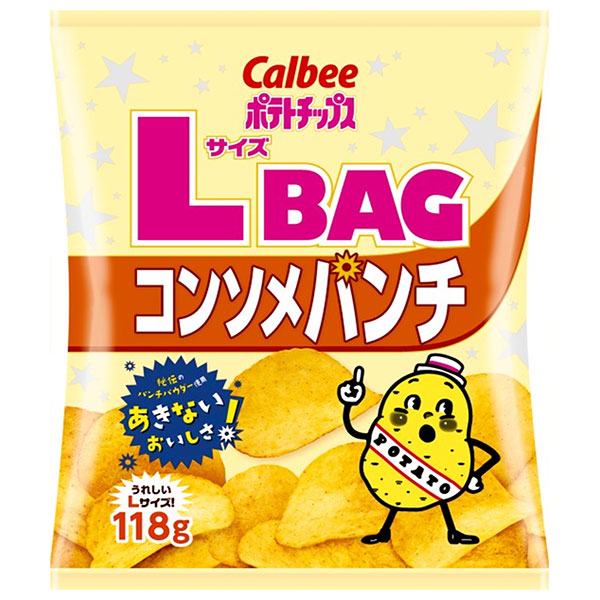 カルビー ポテトチップス LサイズBAG コンソメパンチ 118g×12袋入