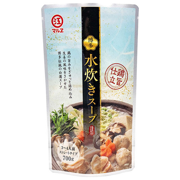 マルエ醤油 博多水炊きスープ 鶏旨仕立 700g×12袋入×(2ケース)