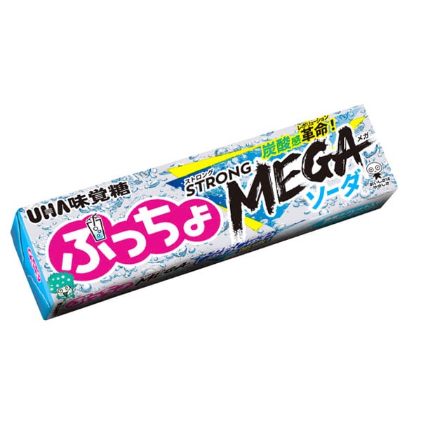 UHA味覚糖 ぷっちょスティック ストロングMEGAソーダ 10粒×10個入×(2ケース)