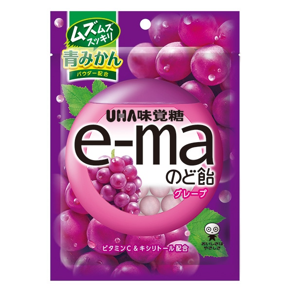 UHA味覚糖 e-maのど飴 袋 (グレープ) 50g×6袋入×(2ケース)