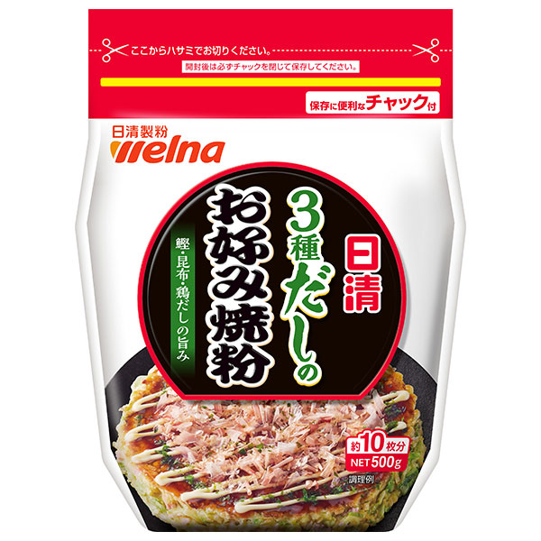 日清ウェルナ 日清 3種だしのお好み焼粉 500g×12袋入×(2ケース)