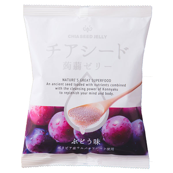 若翔 チアシード蒟蒻ゼリー ぶどう味 10個×12袋入