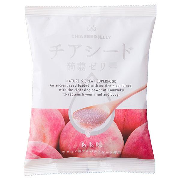 若翔 チアシード蒟蒻ゼリー もも味 10個×12袋入×(2ケース)