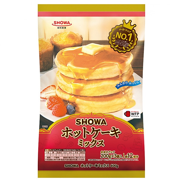 昭和産業 (SHOWA) ホットケーキミックス 600g(200g×3袋)×20袋入