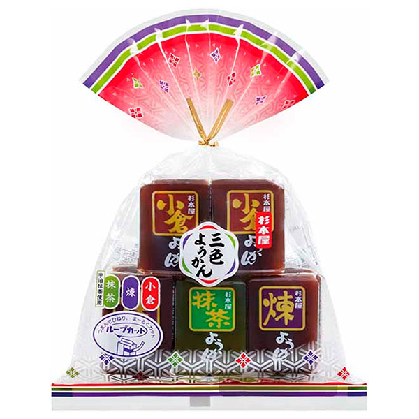 杉本屋製菓 三色ようかん 320g(40g×8個)×12袋入 メーカー 問屋直送