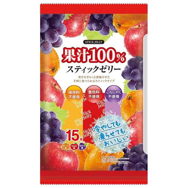リボン 果汁100% スティックゼリー 15本×12袋入 メーカー 問屋直送