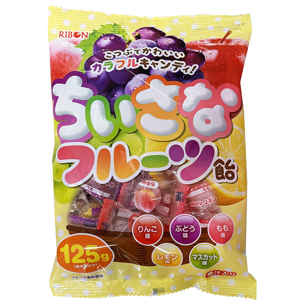 リボン ちいさなフルーツ飴 125g×12袋入