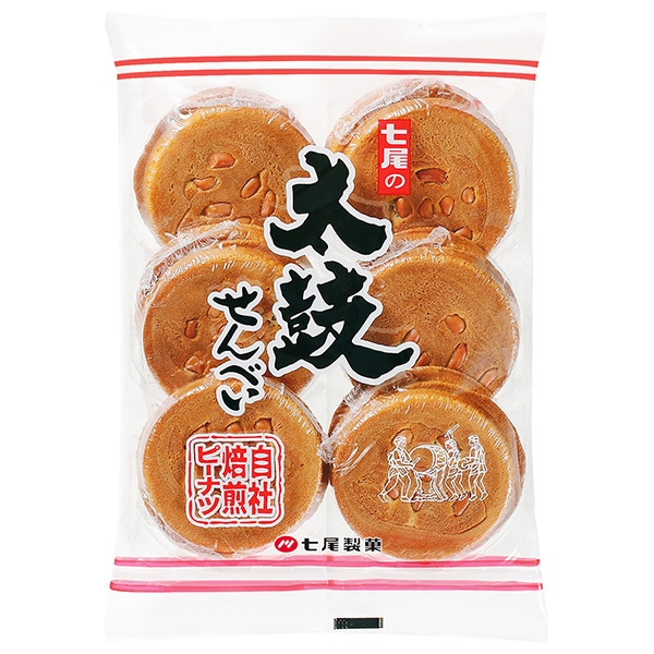 七尾製菓 太鼓せんべい 12枚×10袋入