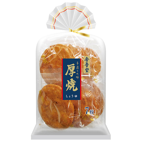 金吾堂製菓 厚焼しょうゆ 7枚×12袋入