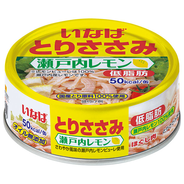 いなば食品 とりささみフレーク 瀬戸内レモン 70g缶×24個入