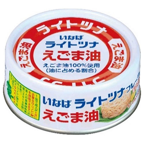 いなば食品 ライトツナフレーク えごま油 70g缶×24個入×(2ケース)