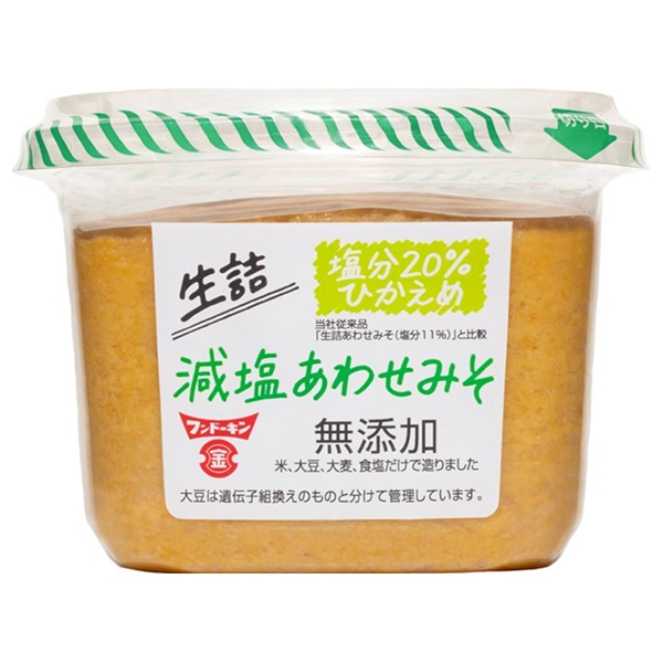 フンドーキン 生詰 減塩あわせみそ 無添加 850g×6個入×(2ケース)