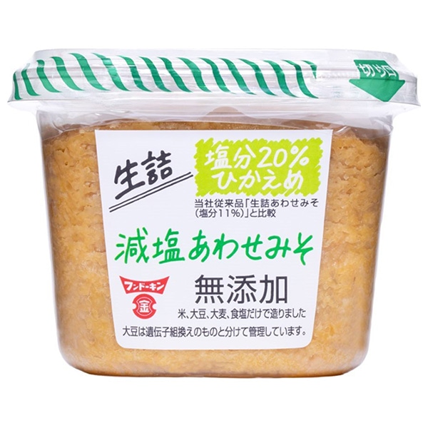 フンドーキン 生詰 減塩あわせみそ 無添加 500g×6個入×(2ケース)