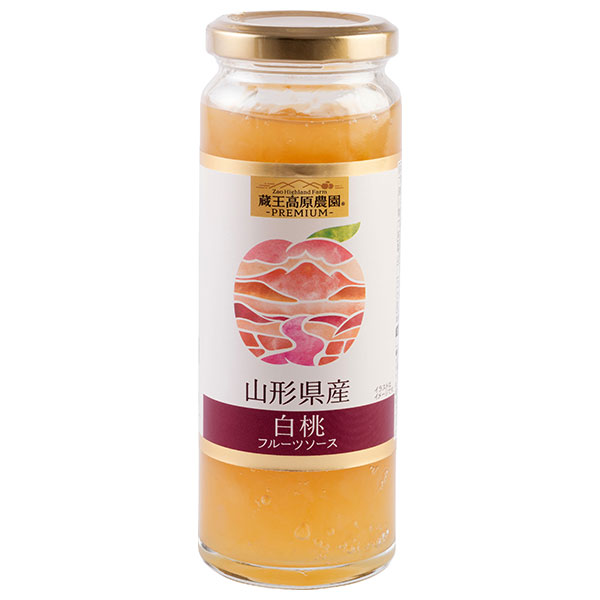 和歌山産業 蔵王高原農園PREMIUM 山形県産 白桃フルーツソース 215g×12本入