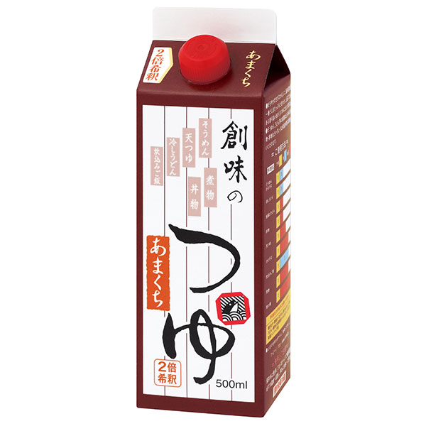 創味食品 創味のつゆ あまくち 500ml紙パック×6本入×(2ケース)