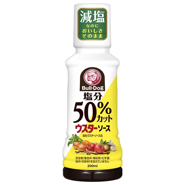 ブルドッグソース 塩分50%カット ウスターソース 200mlペットボトル×10個入