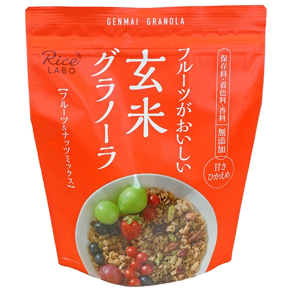 幸福米穀 玄米グラノーラ フルーツ&ナッツミックス 250g×15袋入