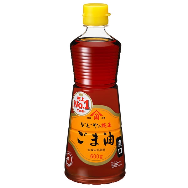 かどや製油 純正ごま油濃口 600g×12本入