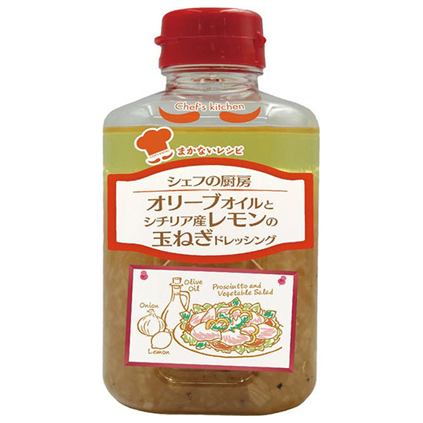 徳島産業 シェフの厨房 オリーブオイルとシチリア産レモンの玉ねぎドレッシング 330mlペットボトル×12本入×(2ケース)