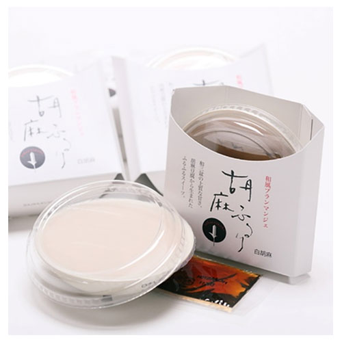 大覚総本舗 和風ブランマンジェ 胡麻ふるり 白胡麻 (生菓子80g・黒蜜10g)×40個入