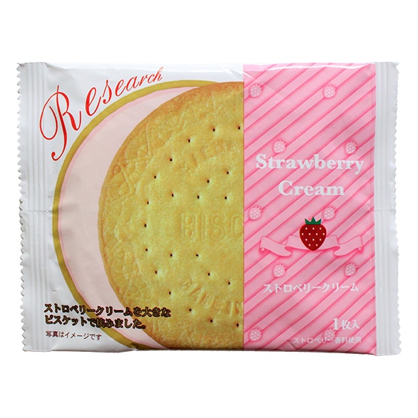 前田製菓 ストロベリーサンドビスケット リサーチ 1枚×10袋入