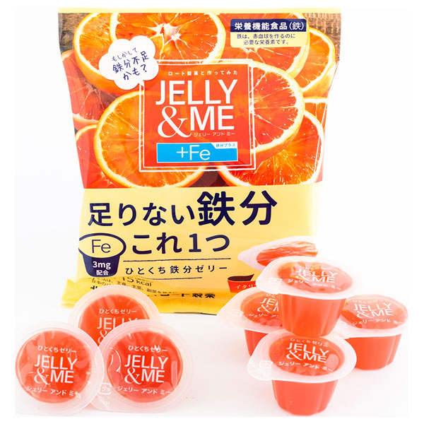 北辰フーズ JELLY&ME(ジェリーアンドミー) 鉄分プラス ブラッドオレンジゼリー (21g×7個)×12個入×(2ケース)