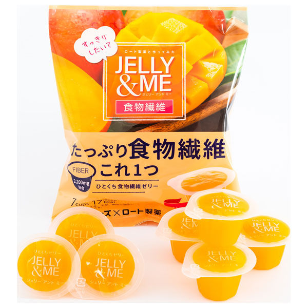 北辰フーズ JELLY&ME(ジェリーアンドミー) 食物繊維 マンゴーゼリー (21g×7個)×12個入×(2ケース)