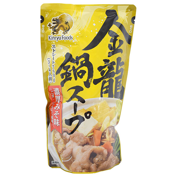 キンリューフーズ 金龍鍋スープ 濃厚みそ味 750g×10袋入×(2ケース)
