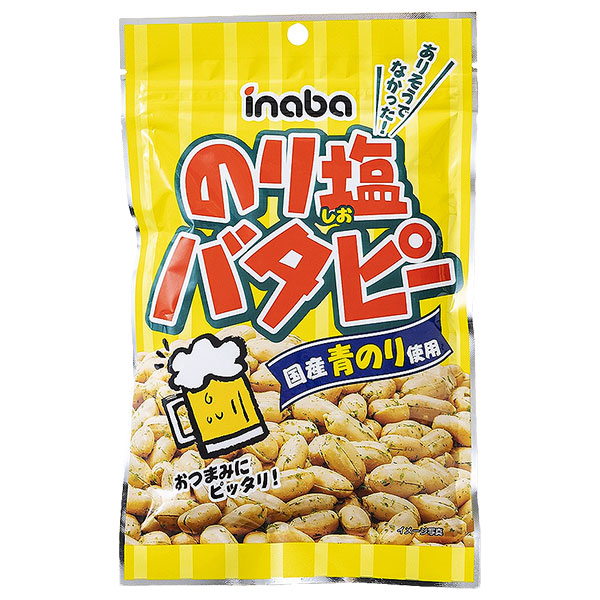 稲葉ピーナツ のり塩バタピー 80g×12袋入