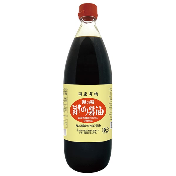 海の精 国産有機 旨しぼり醤油 1L瓶×12袋入