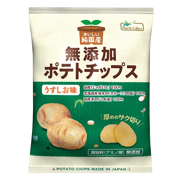 ノースカラーズ 純国産 ポテトチップス うすしお味 55g×12袋入