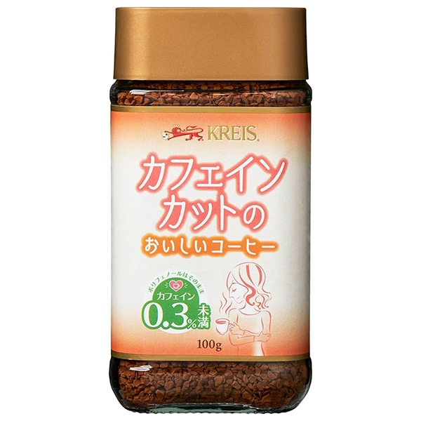 KREIS クライス カフェインカットのおいしいコーヒー 100g瓶×6個入×(2ケース)