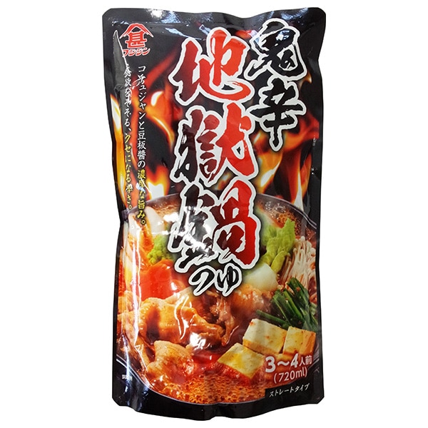 富士甚醤油 鬼辛 地獄鍋つゆ ストレート 720ml×12袋入×(2ケース)
