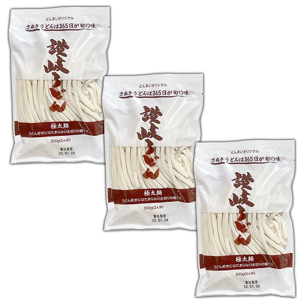 築地ばんや 讃岐のうどん 極太麺 900g(300g×3袋)×1個入 メーカー 問屋直送