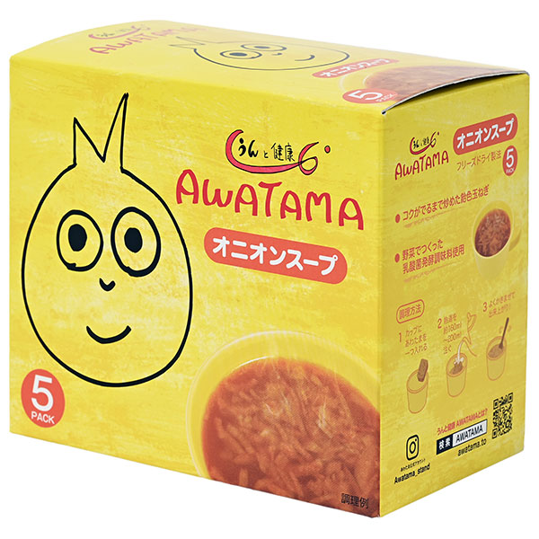 コスモス食品 AWATAMA(あわたま) オニオンスープ 5食入 54.5g×4個入