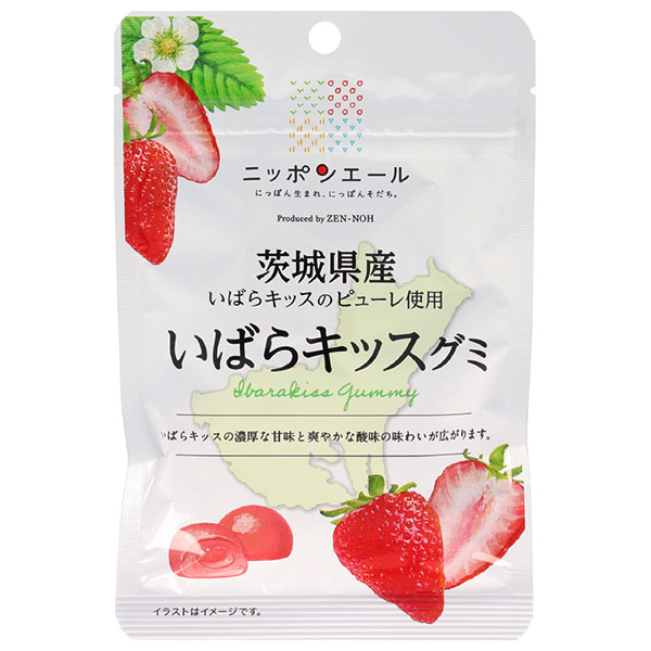 JA全農 ニッポンエール 茨城県産いばらキッス グミ 40g×10袋入
