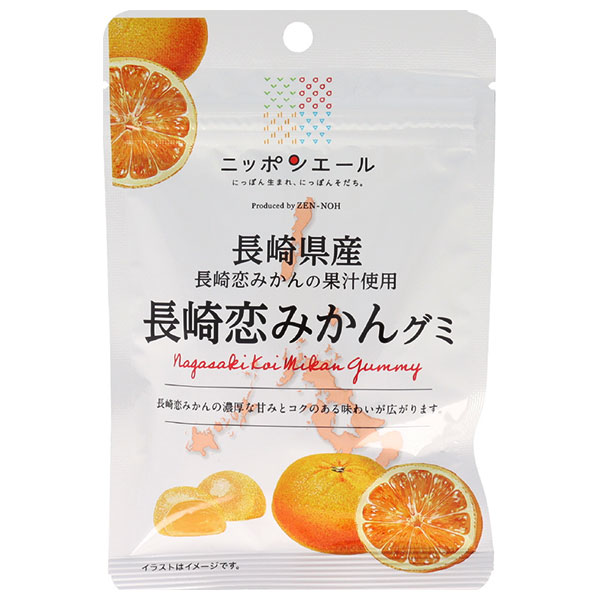 JA全農 ニッポンエール 長崎県産長崎恋みかん グミ 40g×10袋入×(2ケース)