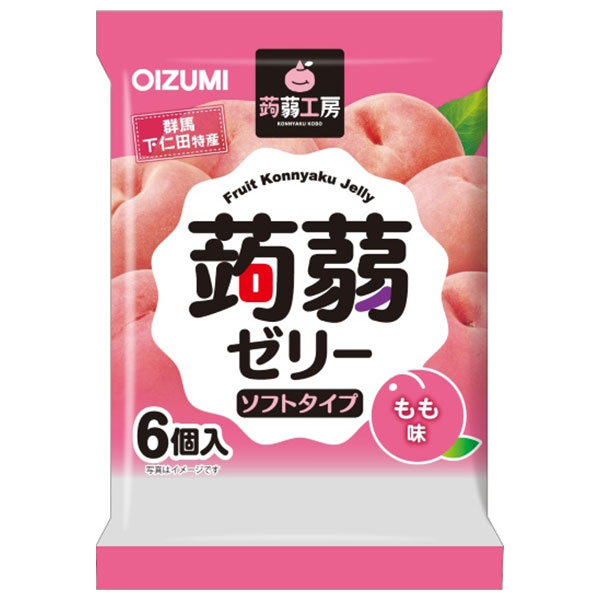 オーイズミ下仁田 蒟蒻工房 蒟蒻ゼリー もも味 6個入×16袋入