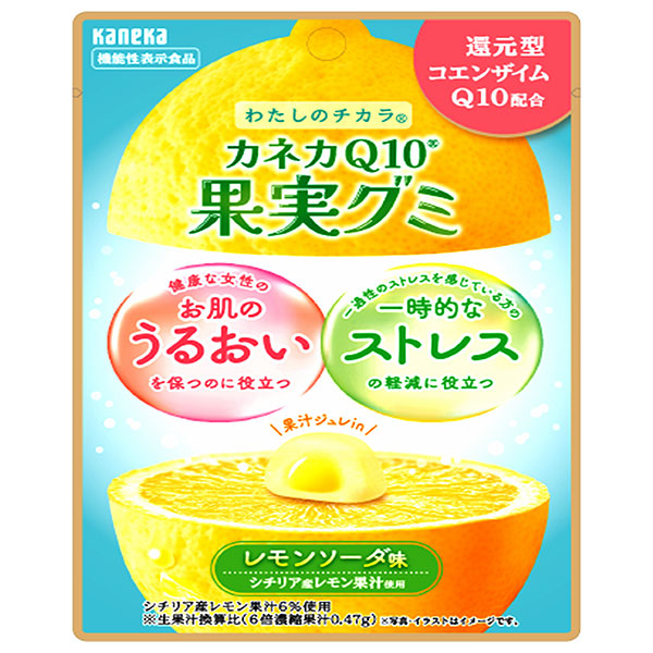 カネカ食品 カネカQ10果実グミ レモンソーダ味 40g×10袋入