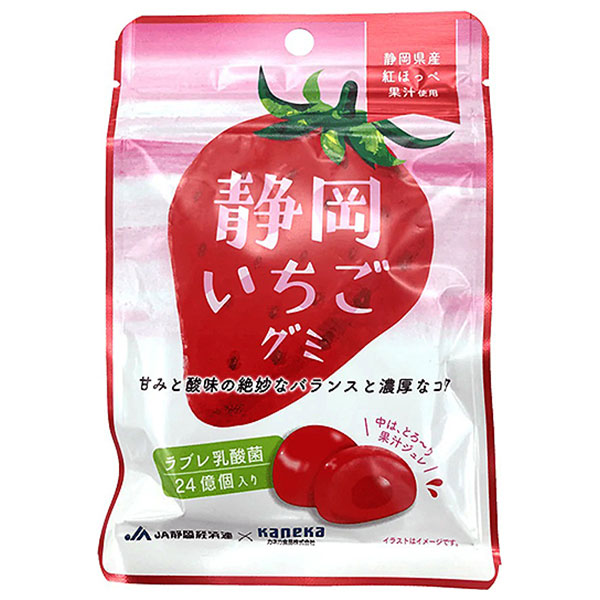 ネコポス カネカ食品 静岡いちごグミ ラブレ乳酸菌入 40g×10袋入
