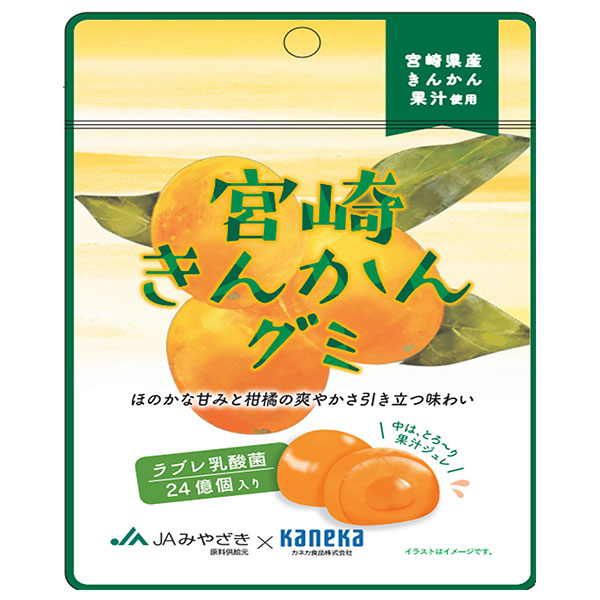 ネコポス カネカ食品 宮崎きんかんグミ ラブレ乳酸菌入 40g×10袋入