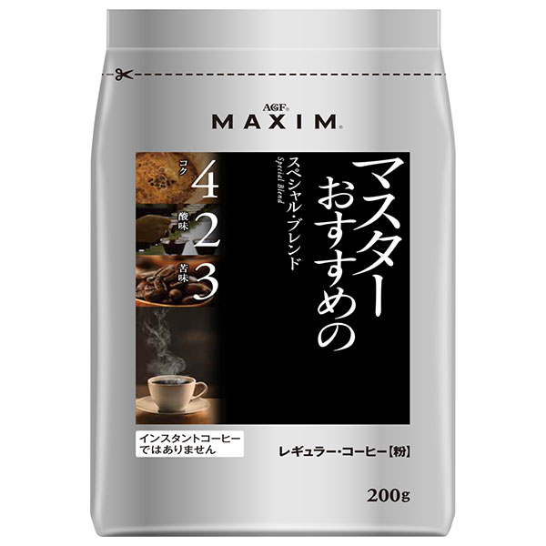 AGF マキシム レギュラー・コーヒー マスターおすすめのスペシャル・ブレンド 200g袋×12袋入