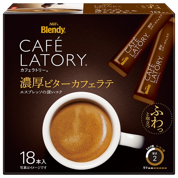 AGF ブレンディ カフェラトリー スティック 濃厚ビターカフェラテ (9.0g×18本)×6箱入